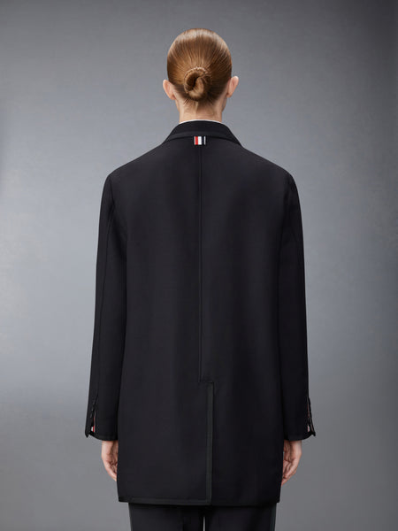 3-Ply Mohair Oversized Sack Sport Coat BLACK