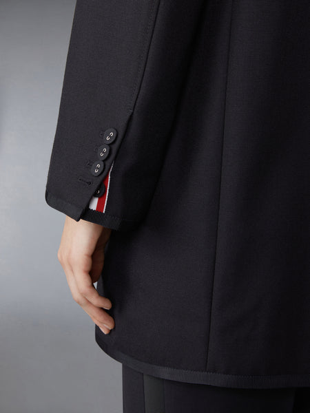 3-Ply Mohair Oversized Sack Sport Coat BLACK