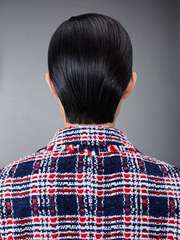 Prince of Wales Check Frayed Chenille Tweed Elongated Sport Coat - image 5