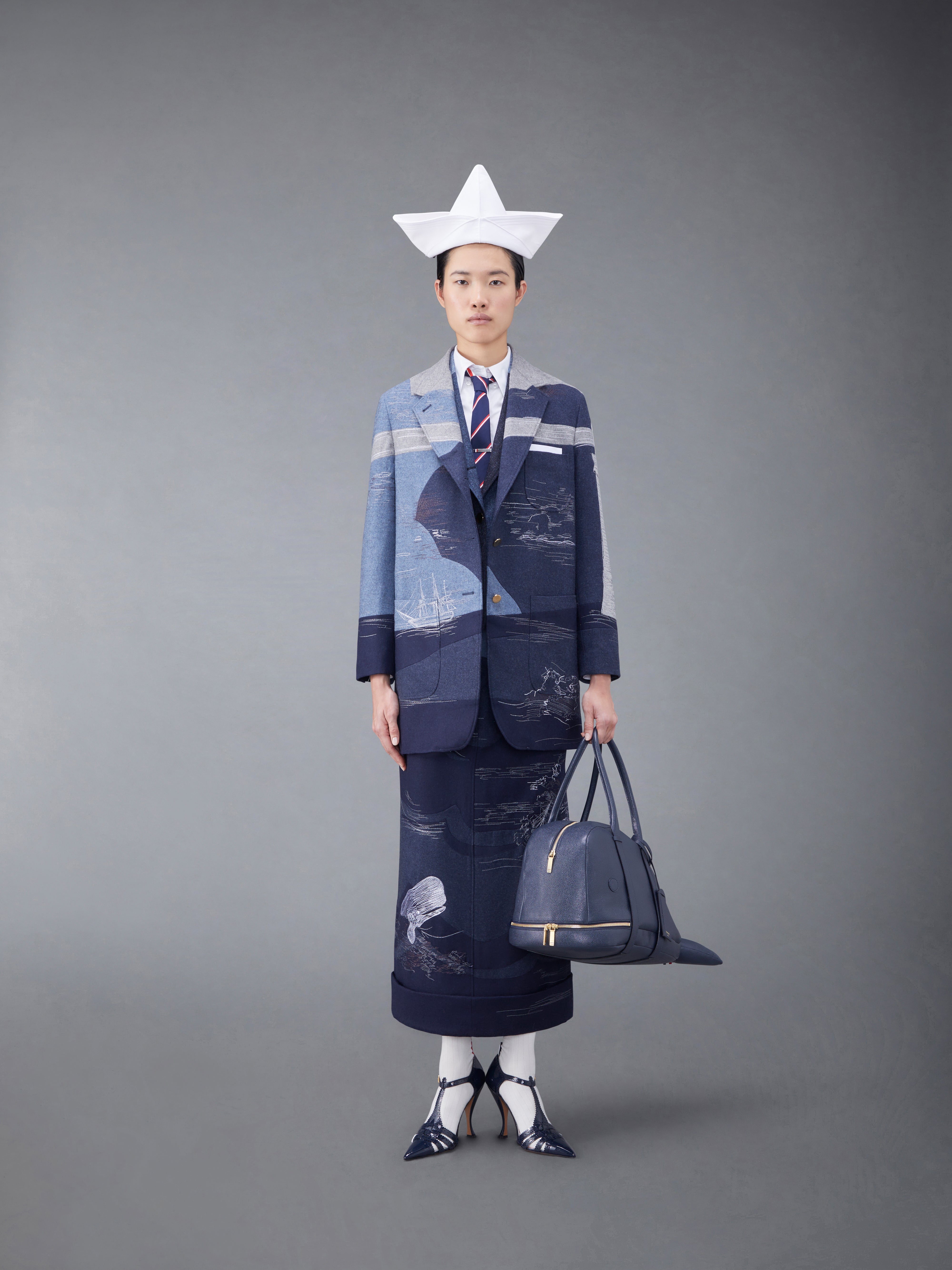 美品 THOM BROWNE ロングコート【限定シーズンモデル】 トム ブラウン(THOM BROWNE) 2024-25年秋冬ウィメンズ&メンズ