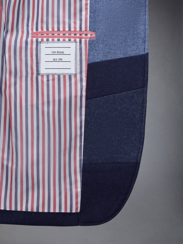 Wool Flannel Stitch Detail Oversized Sack Sport Coat - image 5