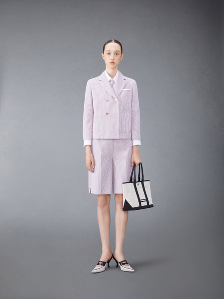 DOBBYCORD CROPPED SACK SPORT COAT RWBWHT