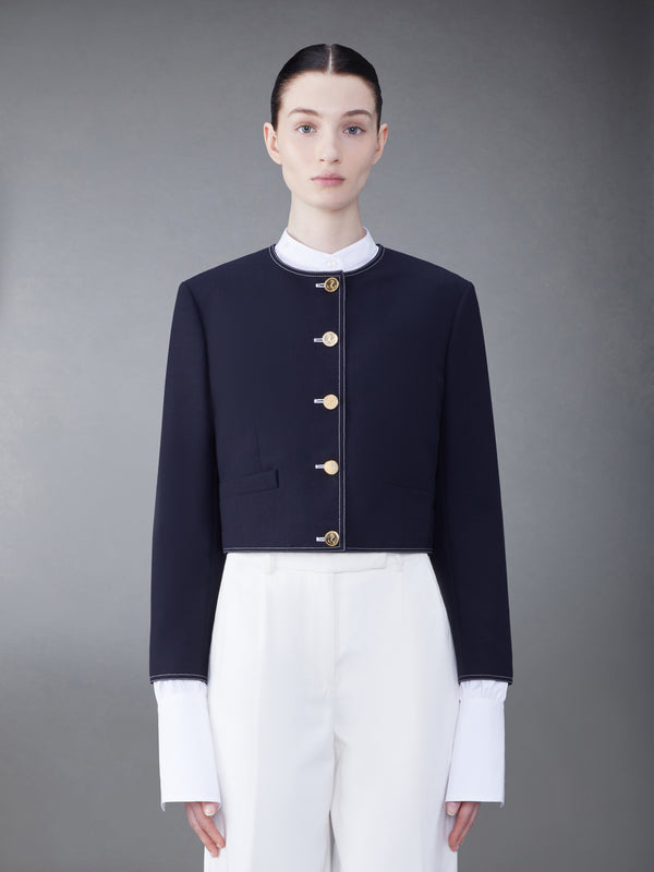 FRESCO BOX PLEAT CARDIGAN JACKET - featured image
