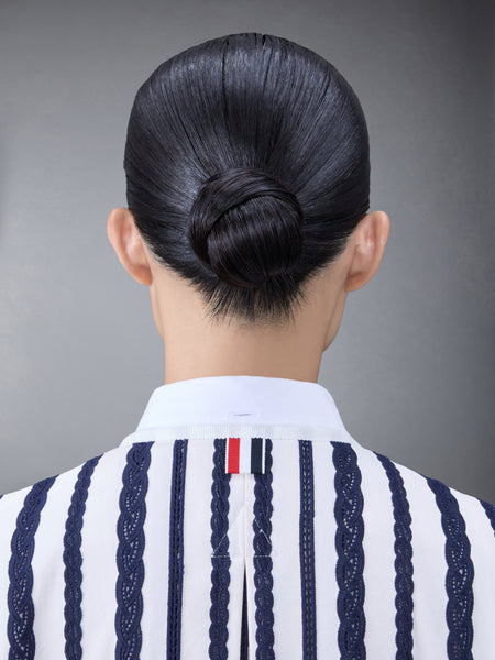 COTTON TWILL BOX PLEAT JACKET NAVY