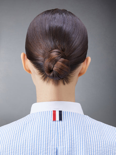 SEERSUCKER BOX PLEAT CARDIGAN JACKET BLUE