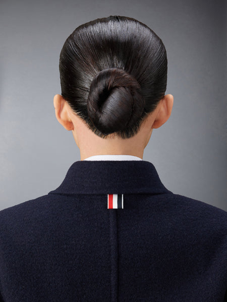 WOOL CASHMERE ARMBAND BELL SLEEVE JACKET WITH SHEARLING COLLAR
