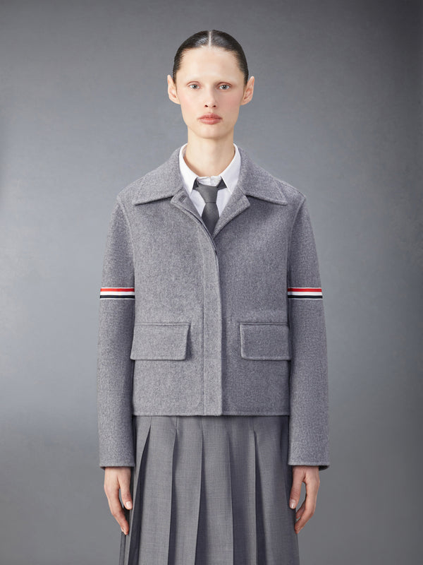 WOOL CASHMERE ARMBAND BELL SLEEVE JACKET