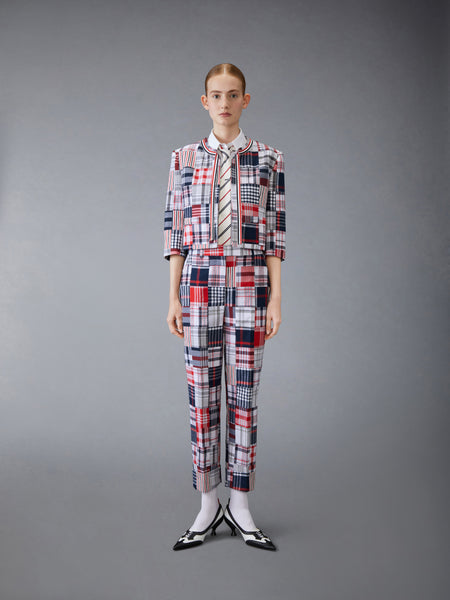 PATCHWORK BOW JACKET RWBWHT