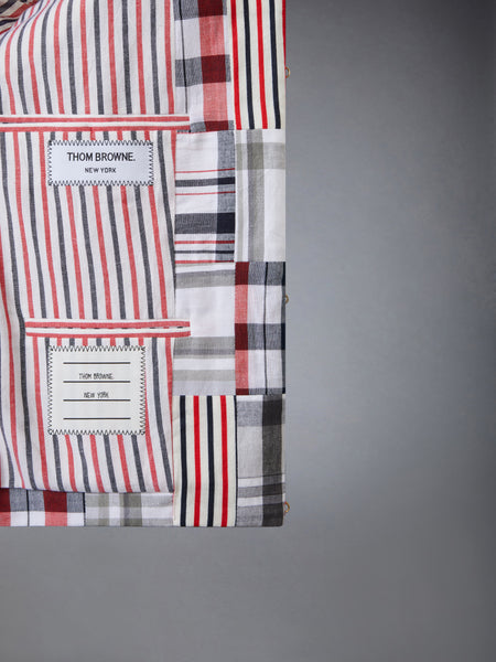 PATCHWORK BOW JACKET RWBWHT