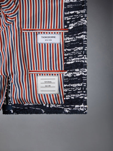 メランゲ　チュール　ツイード　ドロップバック　カーディガン　ジャケット ネイビー