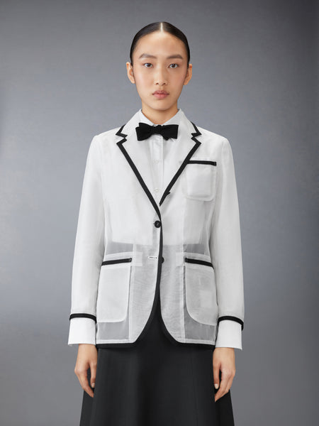 SILK ORGANZA ELONGATED JACKET