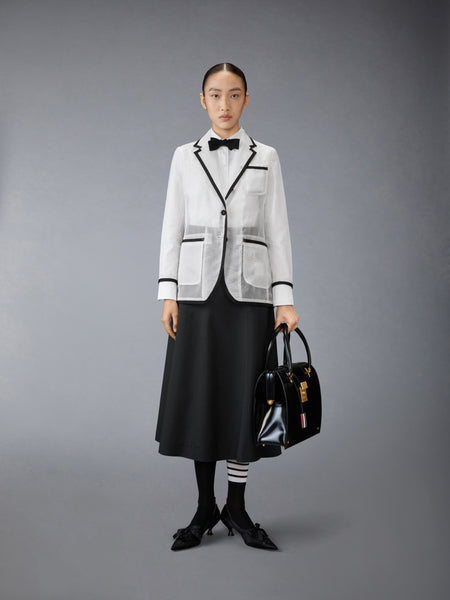 SILK ORGANZA ELONGATED JACKET