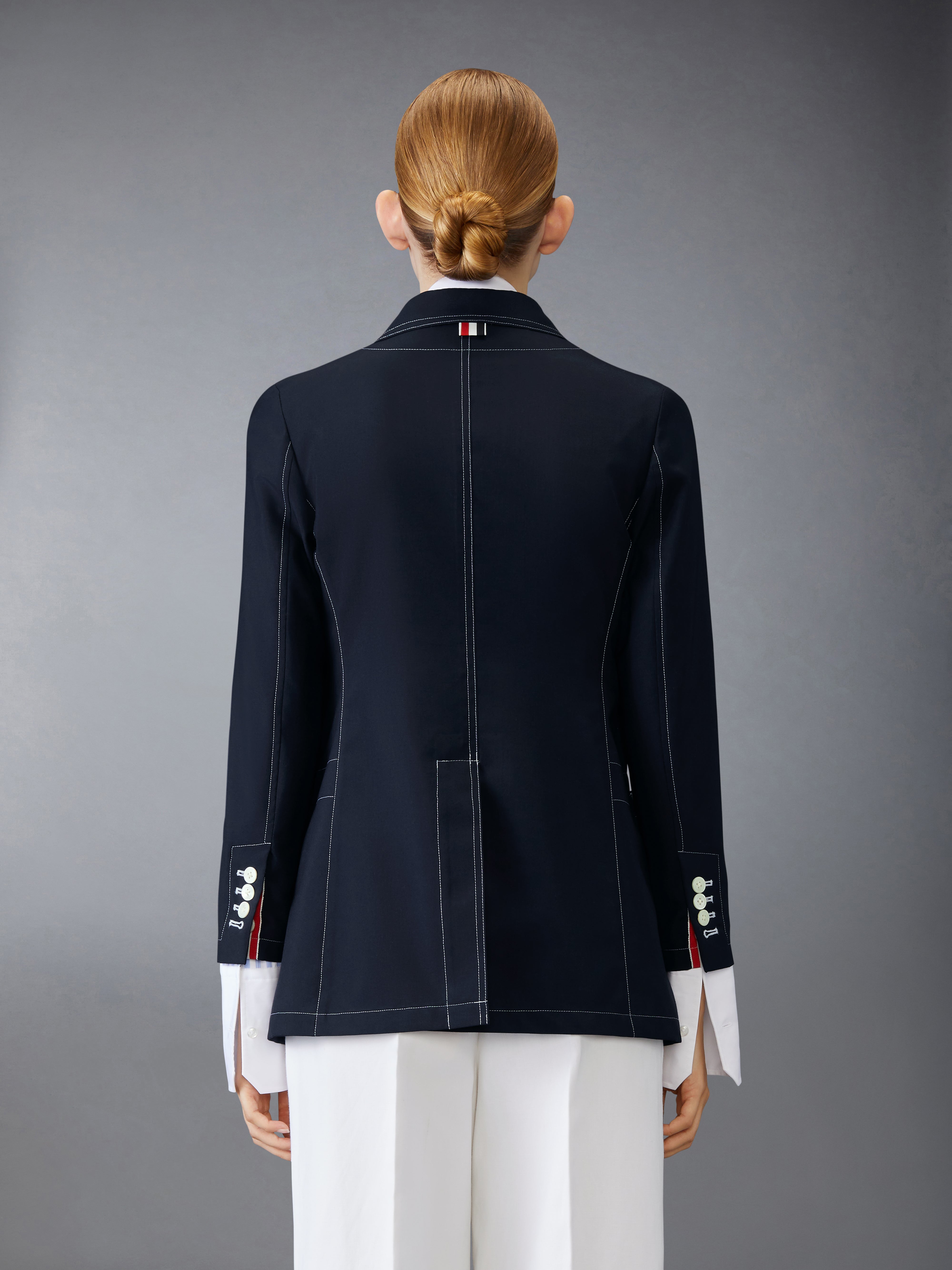 ジャケット THOM BROWNE Women Outer FBC862A02188 480 BLUE Classic Loopback Full Zip Hoodie | Thom Browne