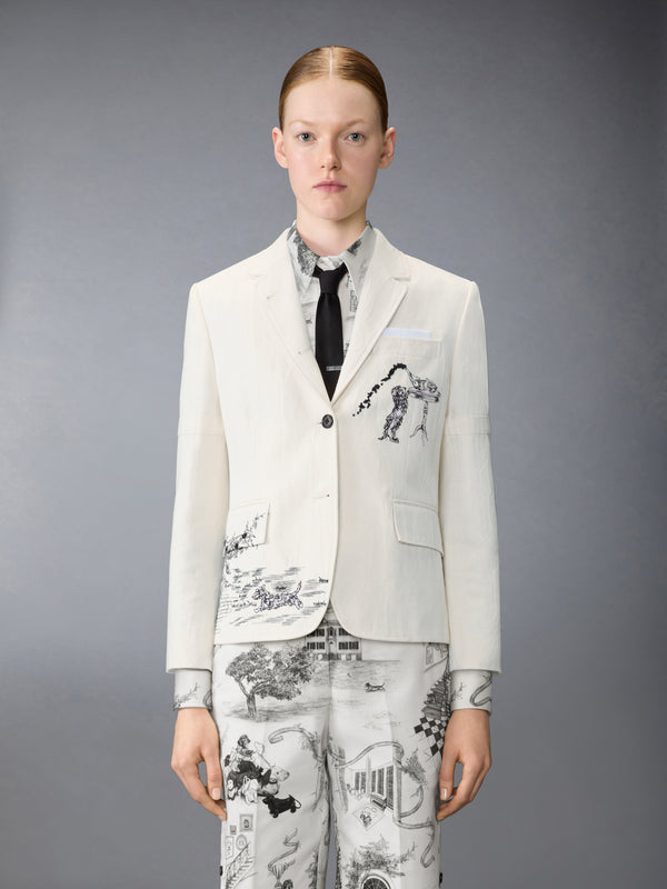 SOLID CANVAS UNCONSTRUCTED RELAXED FIT SPORTCOAT - image 1