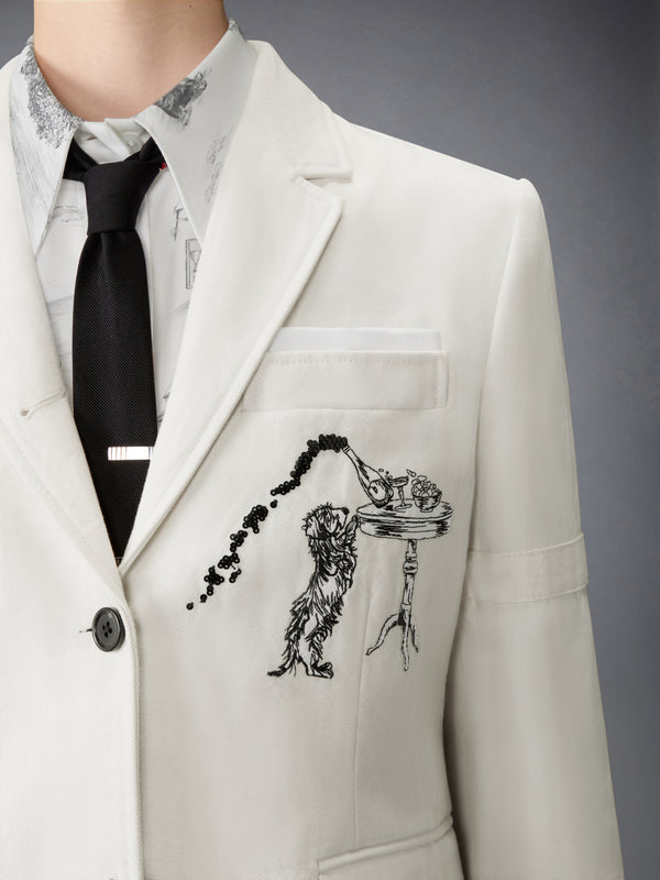 SOLID CANVAS UNCONSTRUCTED RELAXED FIT SPORTCOAT - image 5