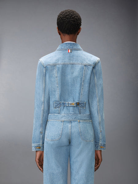 SHRUNKEN SELVEDGE DENIM JACKET LIGHT BLUE