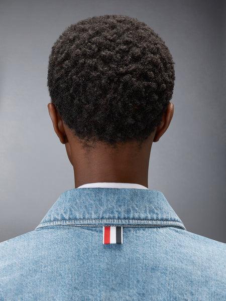 SHRUNKEN SELVEDGE DENIM JACKET LIGHT BLUE