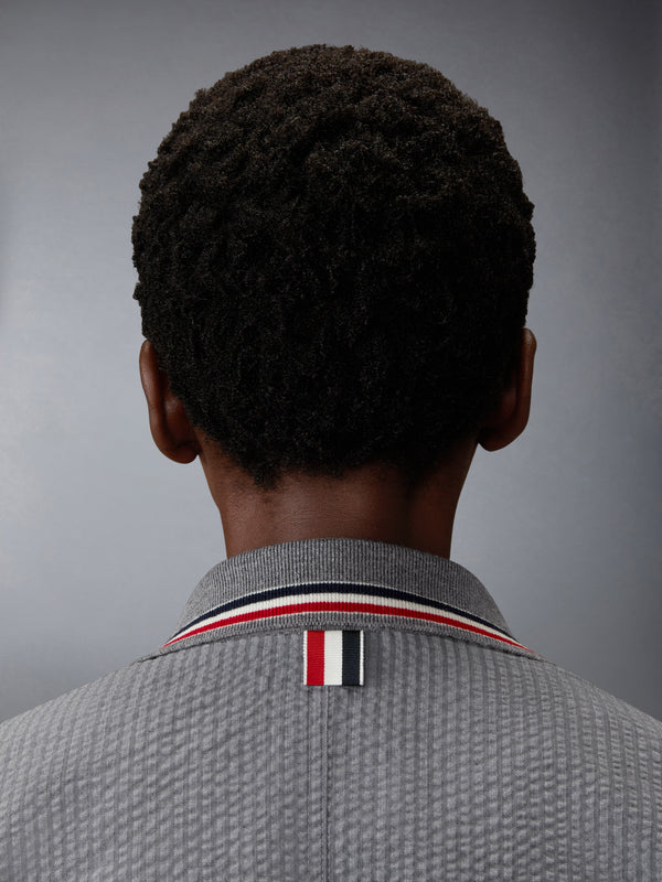 WOOL SEERSUCKER ZIP UP TRACK JACKET - image 4