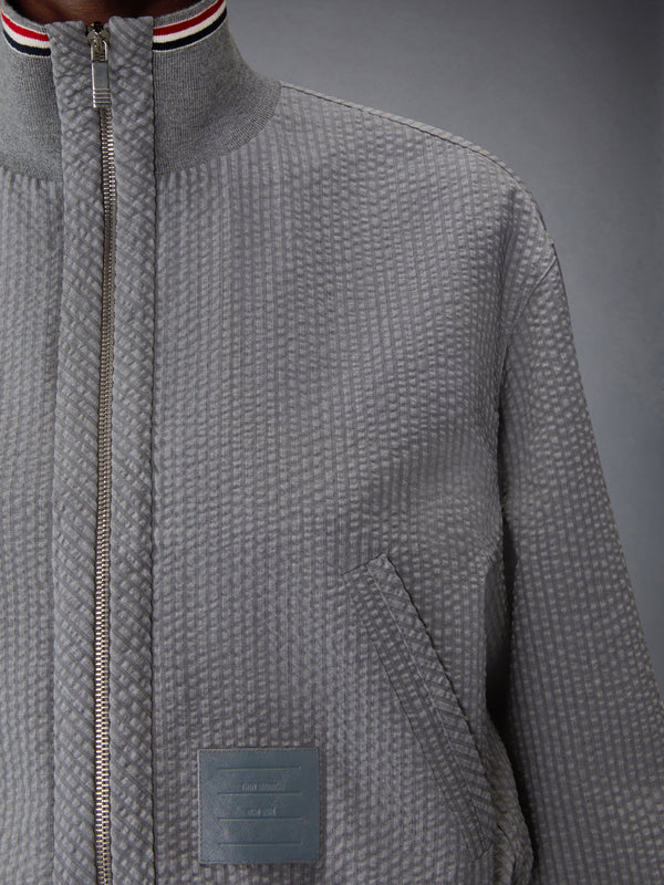 WOOL SEERSUCKER ZIP UP TRACK JACKET - image 5