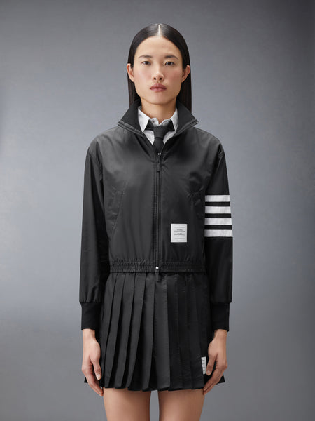 RIPSTOP ZIP UP TRACK JACKET BLACK