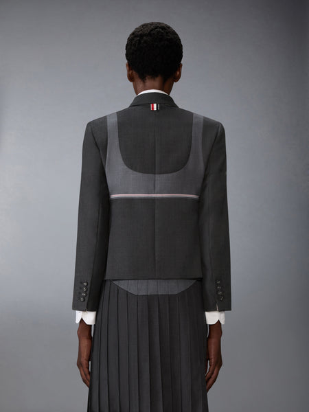 SUPER 120'S TWILL TROMPE-L’ŒIL BIKINI SPORTCOAT DARK GREY