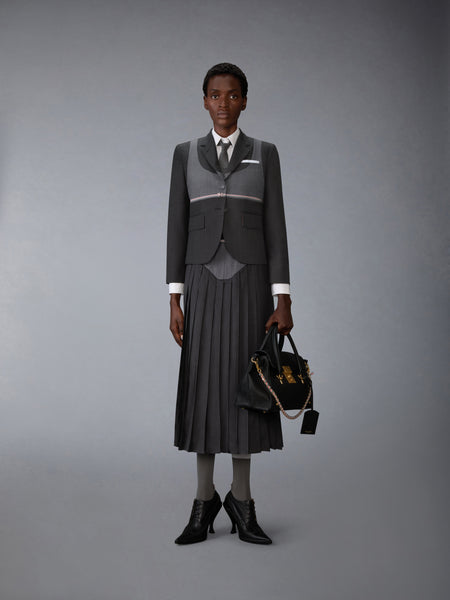 SUPER 120'S TWILL TROMPE-L’ŒIL BIKINI SPORTCOAT DARK GREY