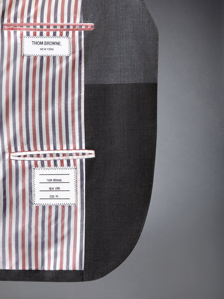 SUPER 120'S TWILL TROMPE-L’ŒIL BIKINI SPORTCOAT DARK GREY