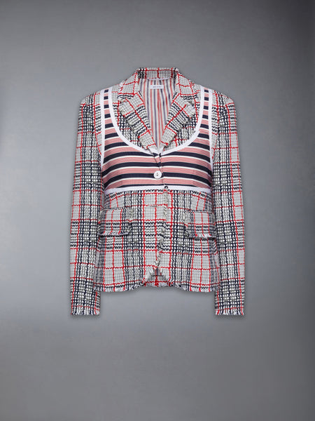 SUMMER TWEED TROMPE L’ŒIL BIKINI FRAY EDGE SPORTCOAT RWBWHT