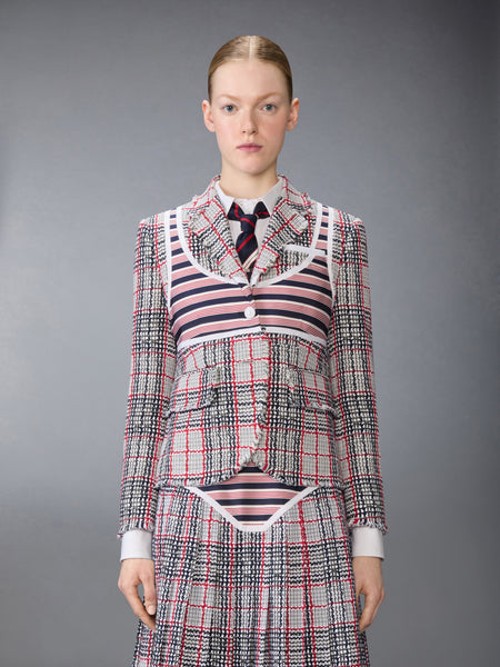 SUMMER TWEED TROMPE L’ŒIL BIKINI FRAY EDGE SPORTCOAT RWBWHT