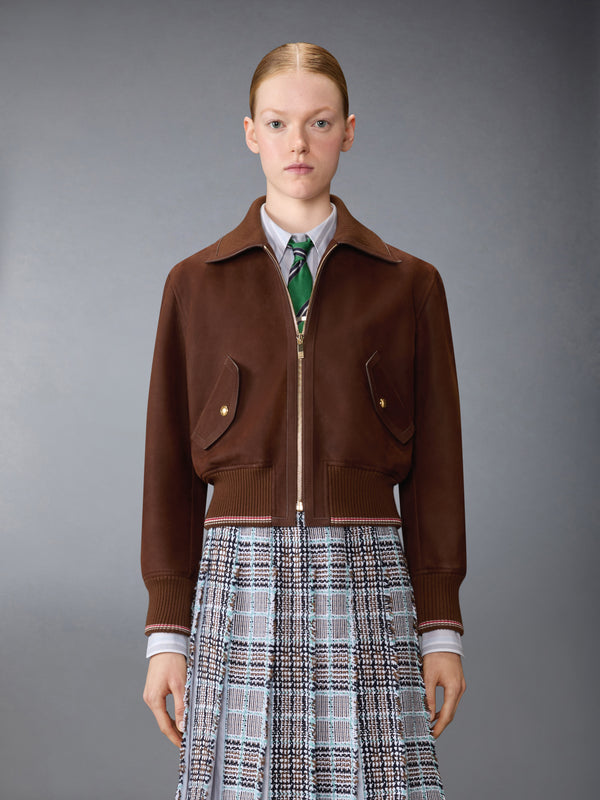 LONGBEACH NUBUX CROPPED FLIGHT JACKET - image 1