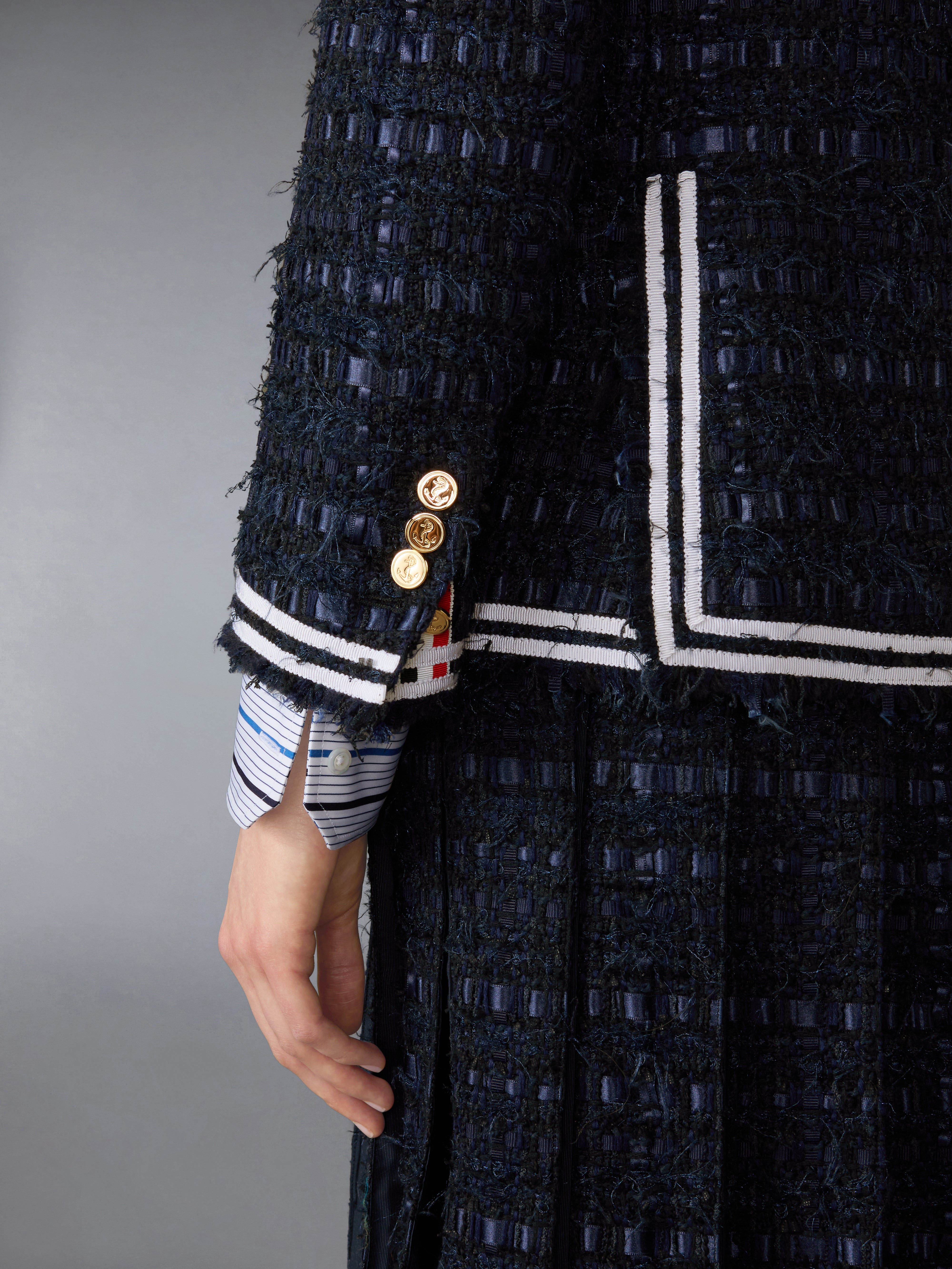Satin Ribbon Tweed Unconstructed Sportcoat | Thom Browne