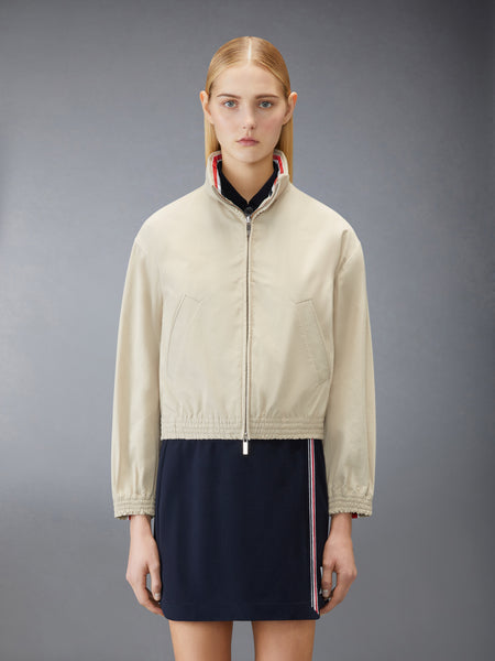 NYLON TECH TRACK JACKET BEIGE