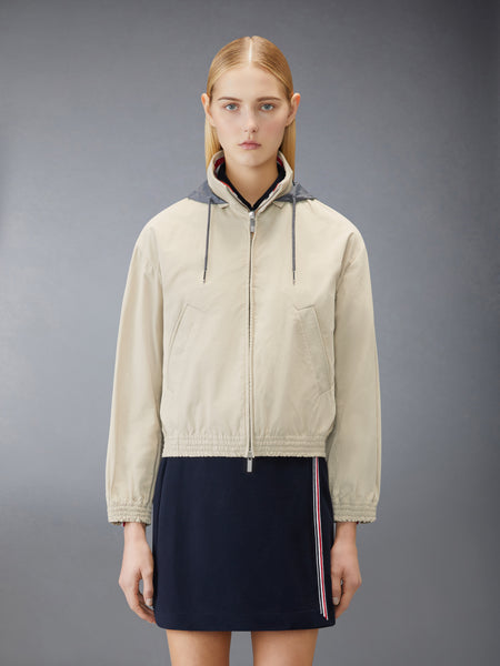 NYLON TECH TRACK JACKET BEIGE