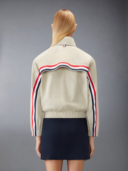 NYLON TECH TRACK JACKET BEIGE
