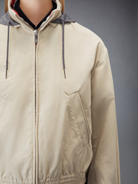 NYLON TECH TRACK JACKET BEIGE
