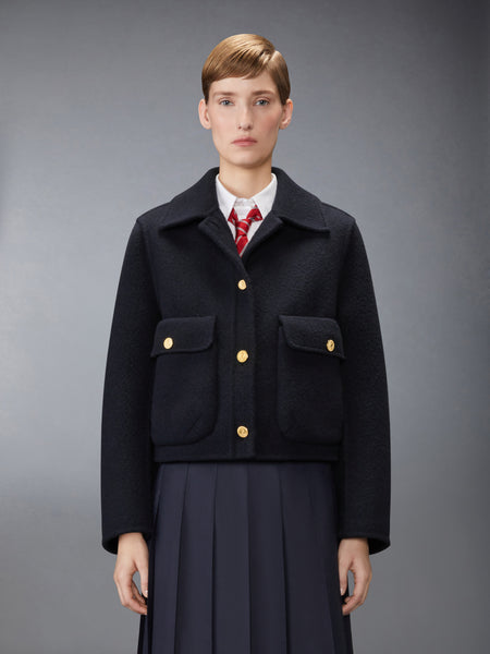 WOOL BELL SLEEVE JACKET NAVY