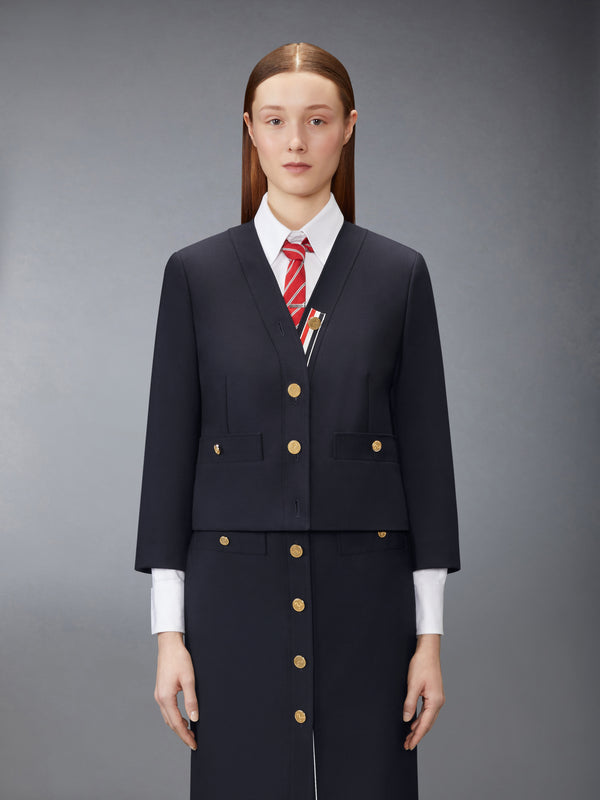HOPSACK SUITING CARDIGAN JACKET - image 1