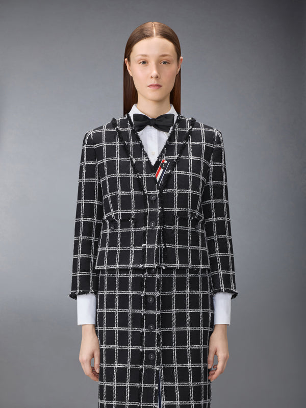WINDOWPANE HOUNDSTOOTH TWEED CARDIGAN JACKET - image 1