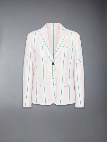 MADRAS COTTON REPP STRIPE RELAXED SPORTCOAT LT PINK