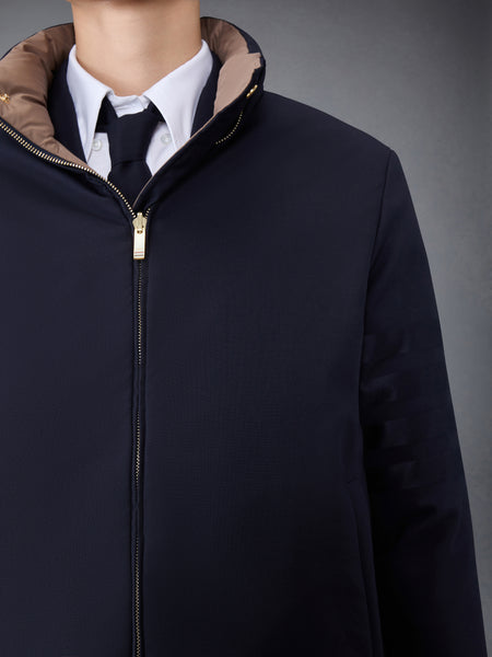 Ultralight Tech and Plain Weave Down Reversible 4-Bar Jacket DARK BLUE
