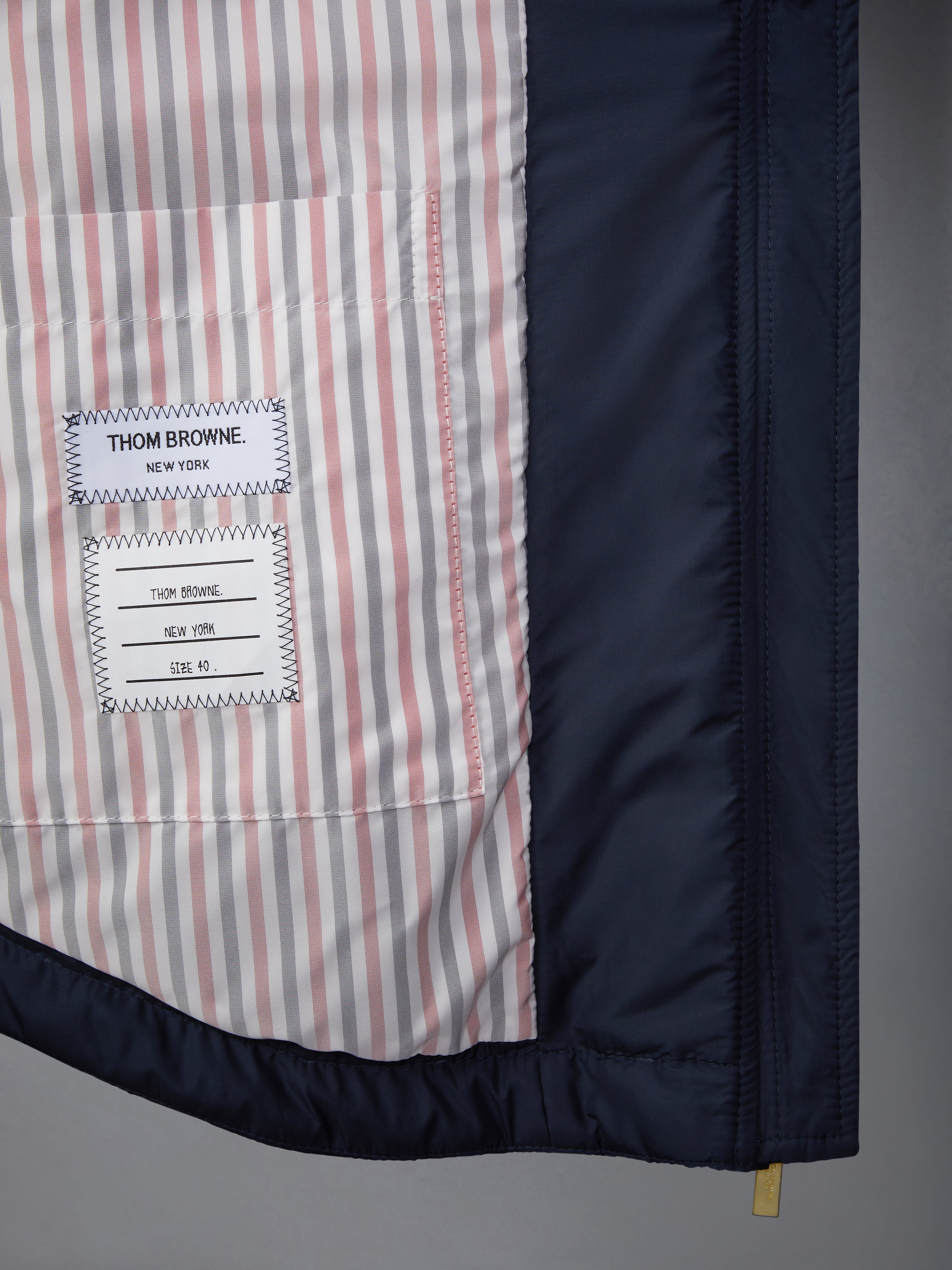 Thom Browne｜JACKETS (Ultra Light Nylon Tech Down Fill H Ultra Light Nylon Tech Down Fill Hood Shirt Hem Jacket