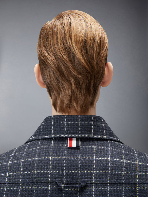 WINDOWPANE HOUNDSTOOTH TEVIOT TWEED CROPPED FLIGHT JACKET - image 4