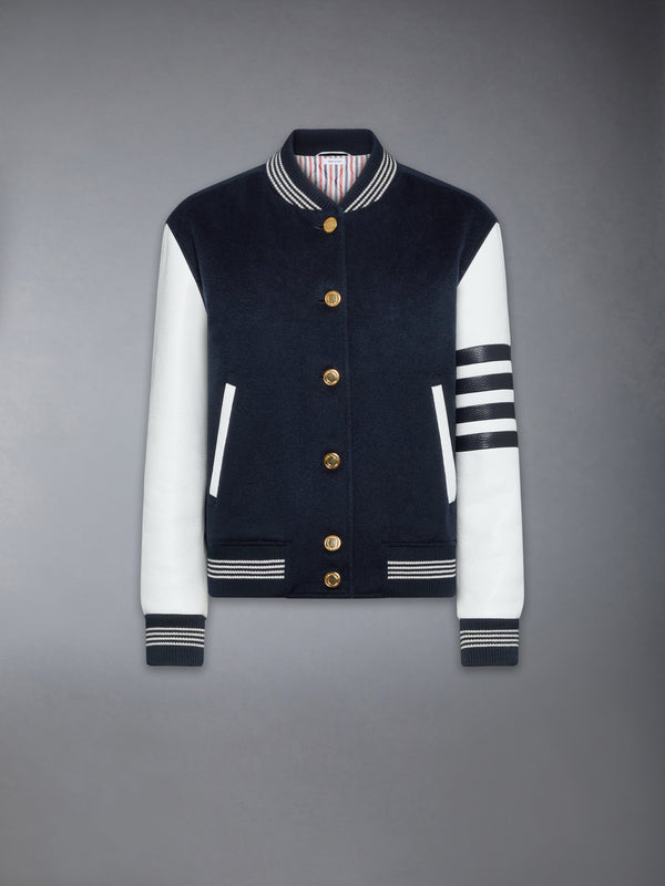 CASHMERE AND LEATHER BROWNE 65 VARSITY JACKET - featured image