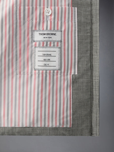 PRINCE OF WHALES FUNMIX WOOL DOWN FILLED JACKET BLK/WHT