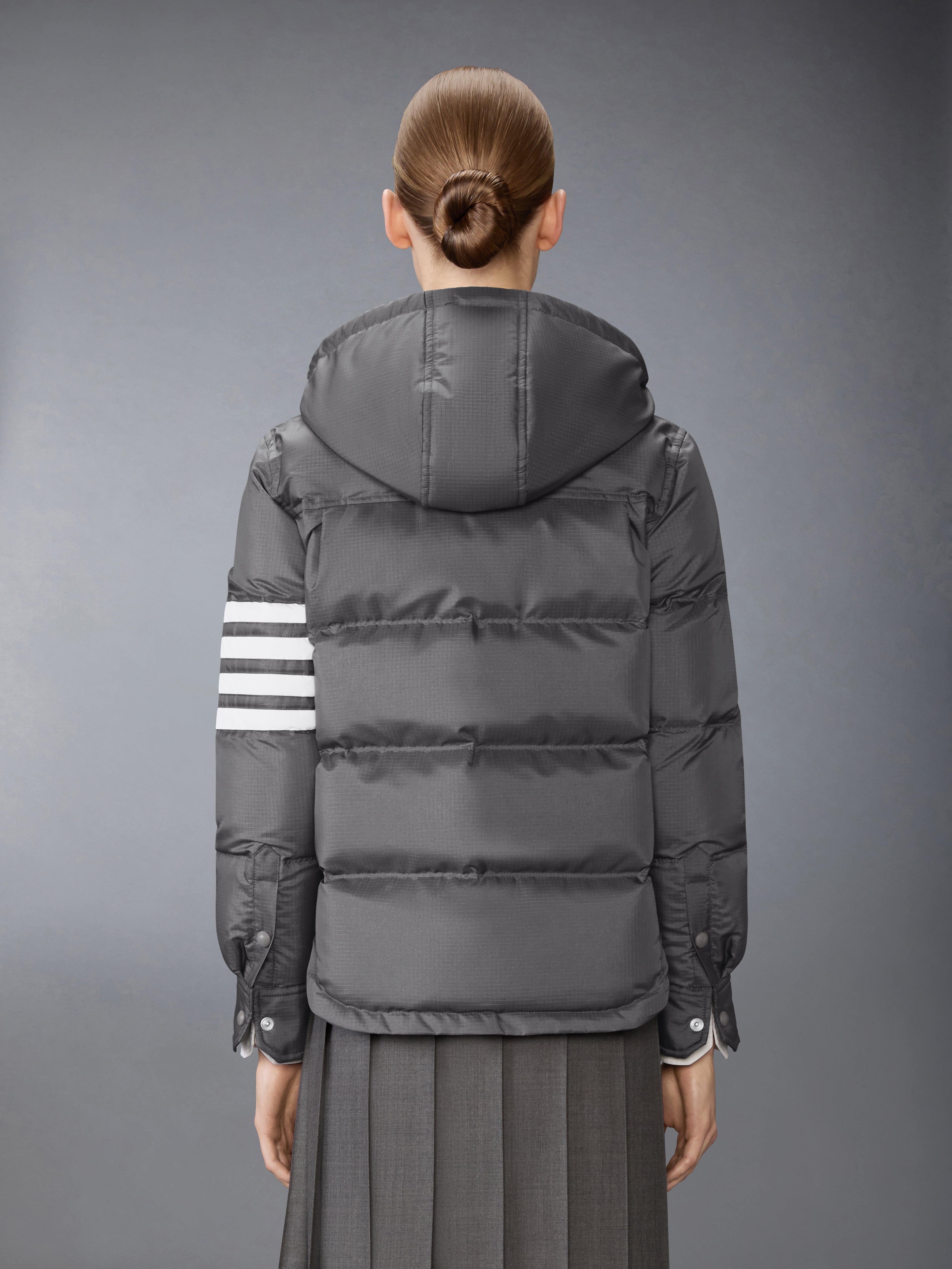 Shiny Ripstop Lightweight Down Filled 4-Bar Jacket | Thom Browne