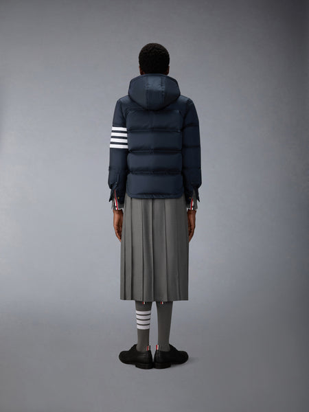 SHINY RIPSTOP LIGHTWEIGHT DOWN FILLED 4-BAR JACKET NAVY