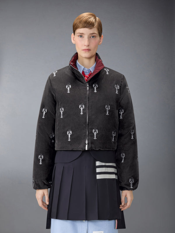 CORDUROY LOBSTER STITCH REVERSIBLE CROPPED DOWN JACKET - image 1