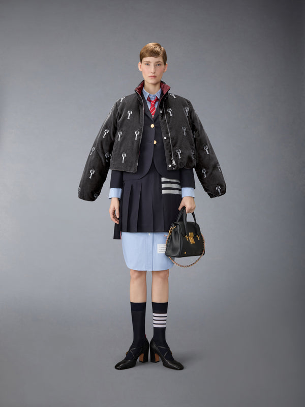 CORDUROY LOBSTER STITCH REVERSIBLE CROPPED DOWN JACKET - image 4
