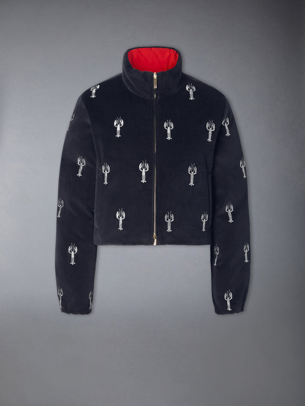 CORDUROY LOBSTER STITCH REVERSIBLE CROPPED DOWN JACKET - featured image