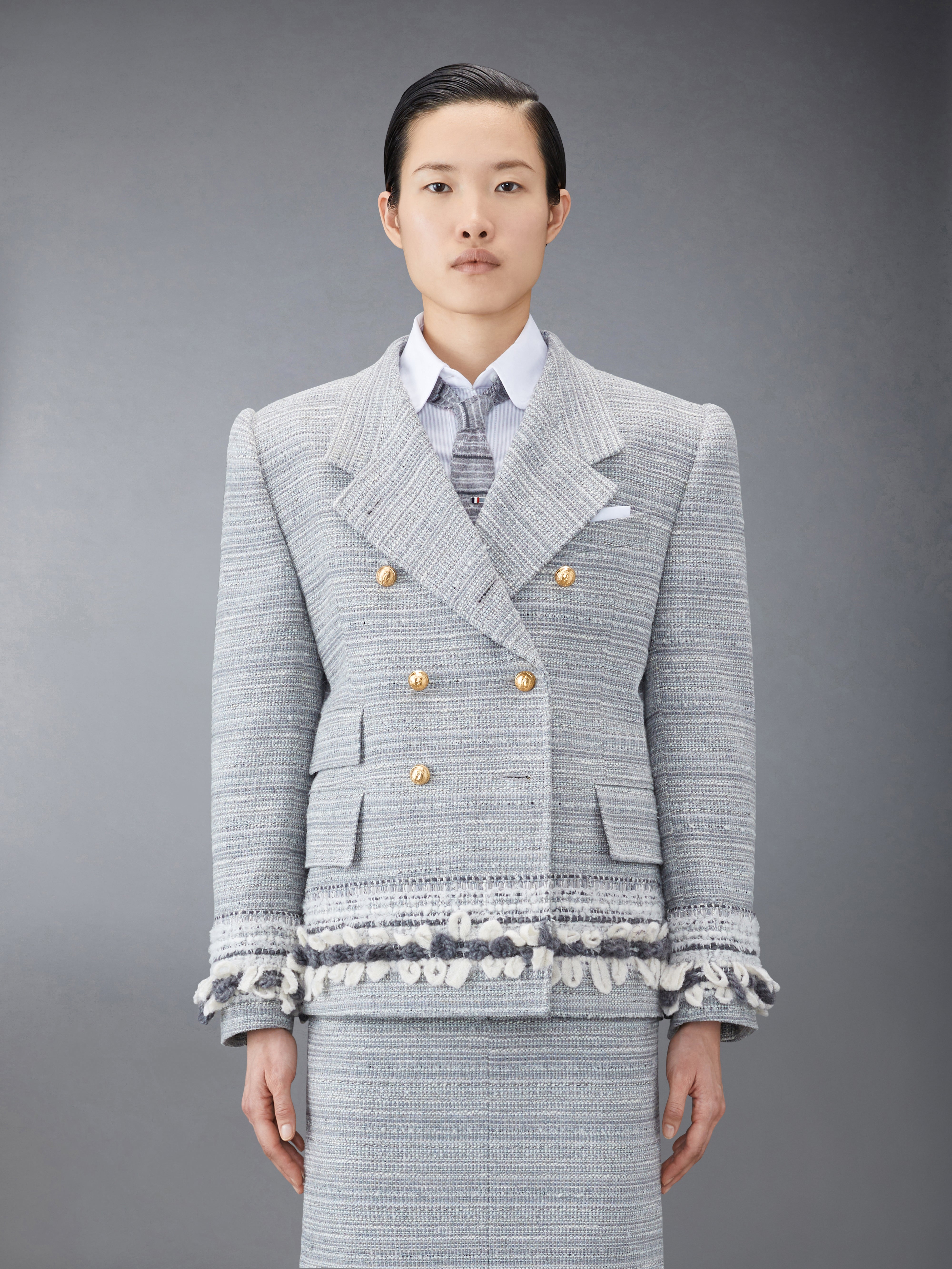 最終❗️タグ付き新品‼️THOM BROWNE sport coat ジャケット Tweed Oversized Double Breasted Sport Coat | Thom Browne